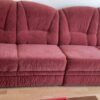 Sofa Couch rot ausziehbar Bettfunktion -1